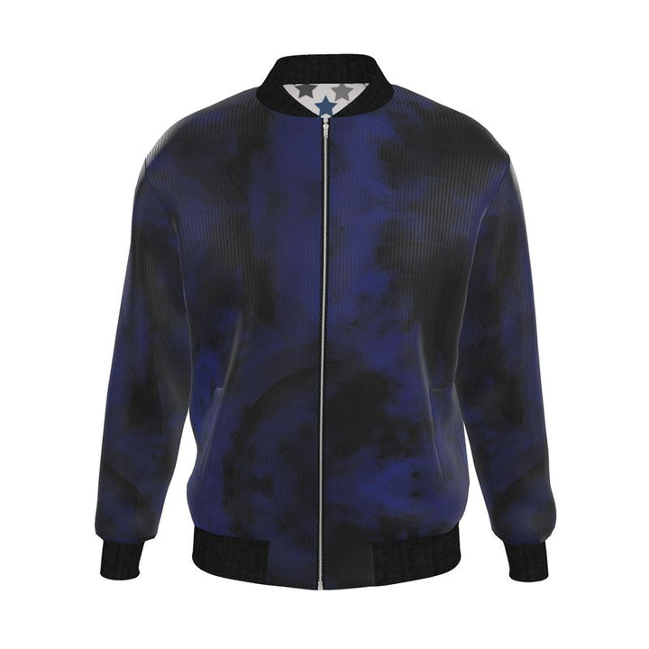 Midnight Eclipse Reversible Silk Bomber Jacket - Rizzlly