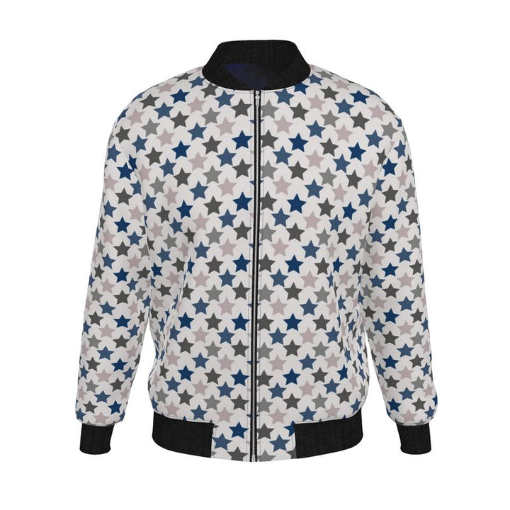 Midnight Eclipse Reversible Silk Bomber Jacket - Rizzlly