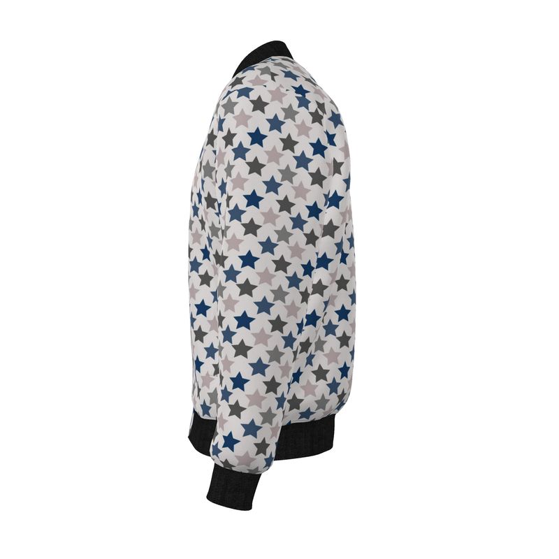 Midnight Eclipse Reversible Silk Bomber Jacket - Rizzlly