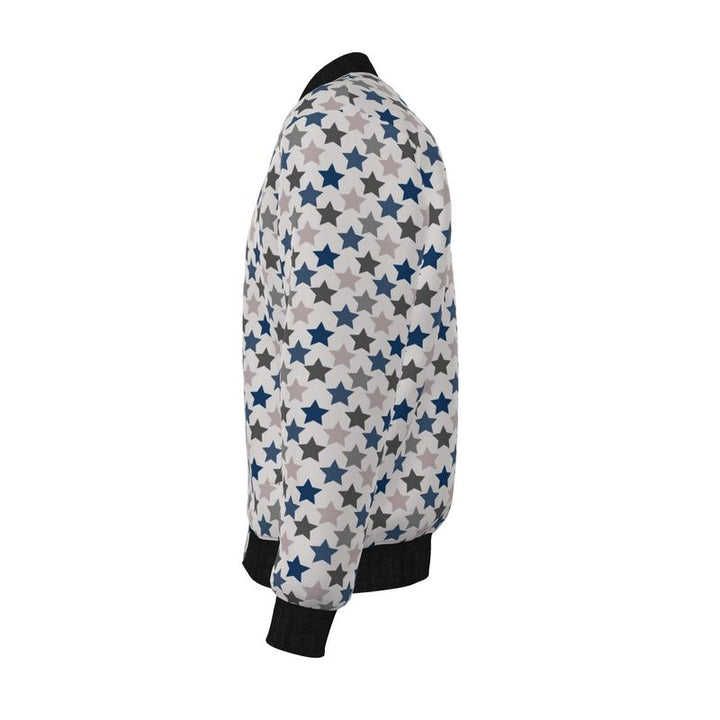 Midnight Eclipse Reversible Silk Bomber Jacket - Rizzlly