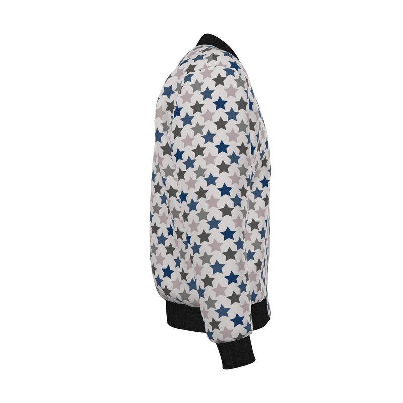 Midnight Eclipse Reversible Silk Bomber Jacket - Rizzlly