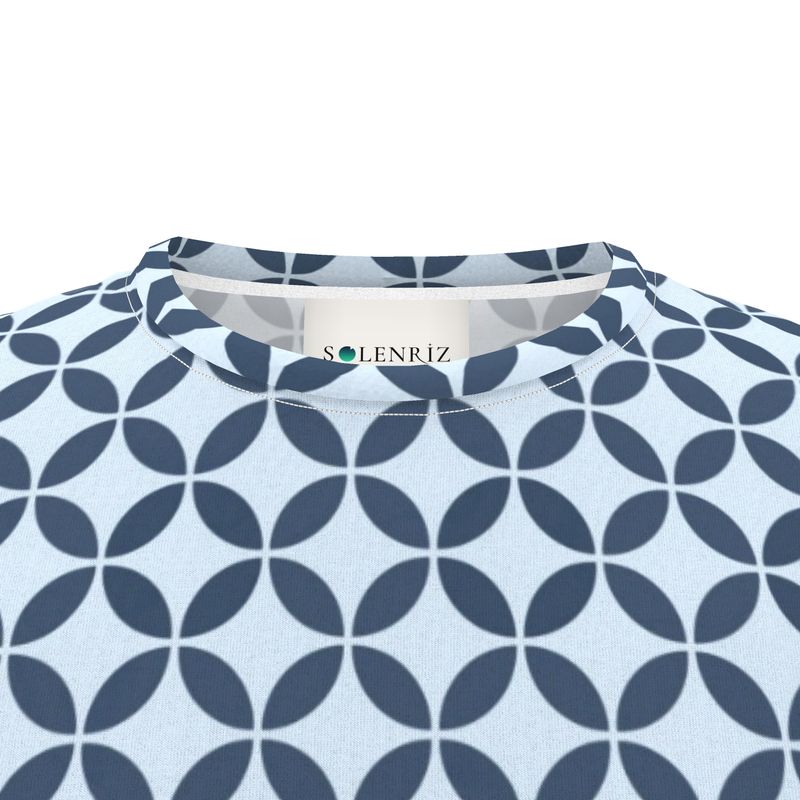 Rizzlly Aqua Crystal Weave T-Shirt | Solenriz - Rizzlly