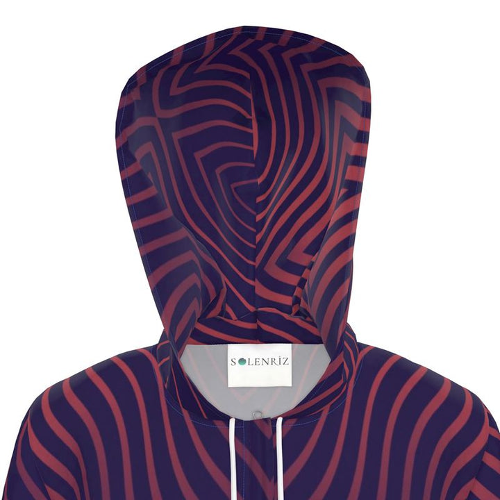 Navy Women's Hooded Rain Mac