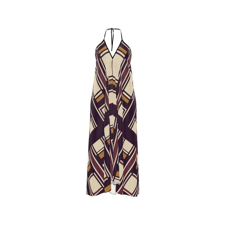 Boho Halterneck Backless Dress | Solenriz - Rizzlly