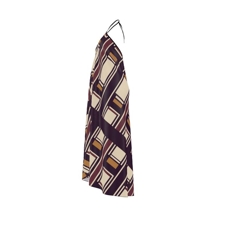 Boho Halterneck Backless Dress | Solenriz - Rizzlly