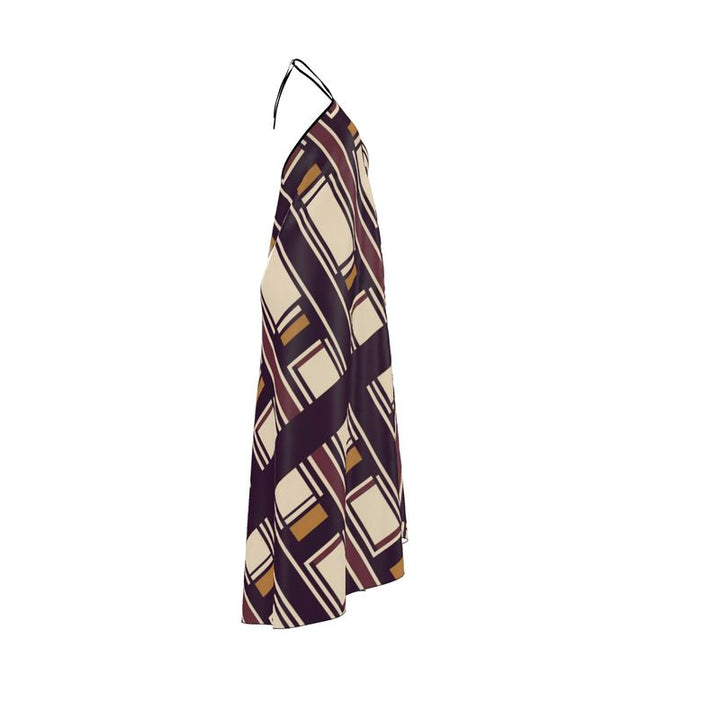 Boho Halterneck Backless Dress | Solenriz - Rizzlly