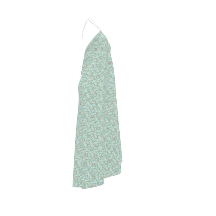 Green Reef Halterneck Backless Dress | Solenriz - Rizzlly