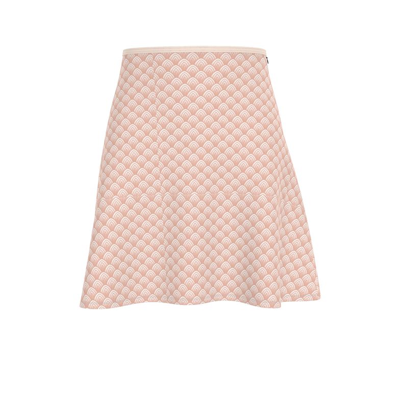 Soft Pink Flared Skirt | Solenriz - Rizzlly