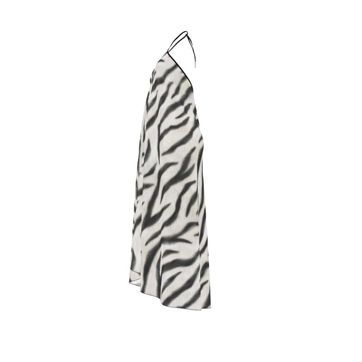 Zebra Halterneck Backless Dress | Solenriz - Rizzlly