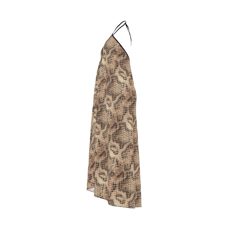 Spring Wheat Halterneck Backless Dress | Solenriz - Rizzlly