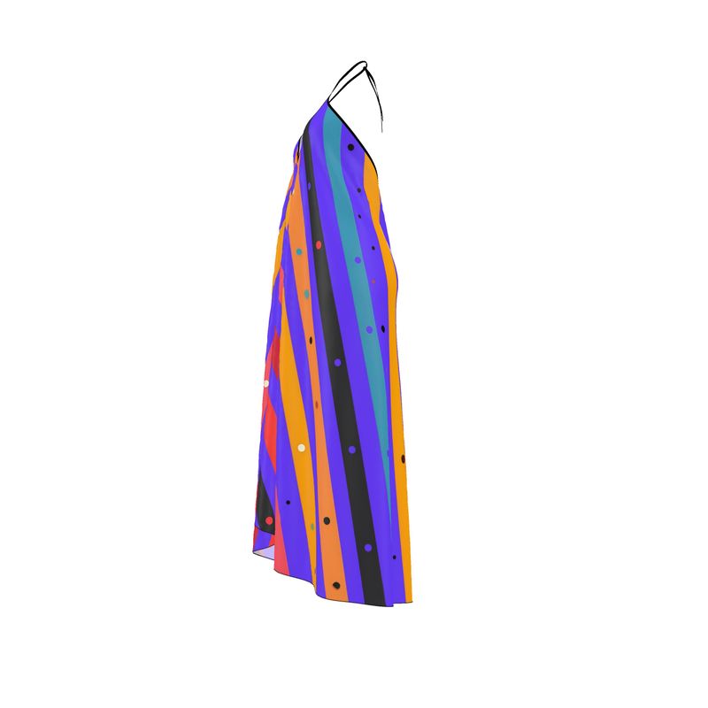 Electric Fusion Halterneck Backless Dress | Solenriz - Rizzlly