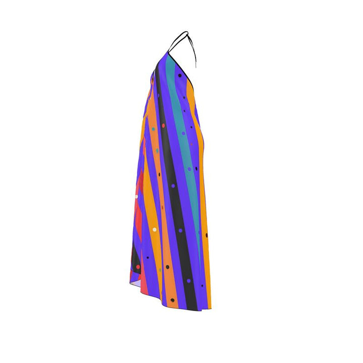 Electric Fusion Halterneck Backless Dress | Solenriz - Rizzlly