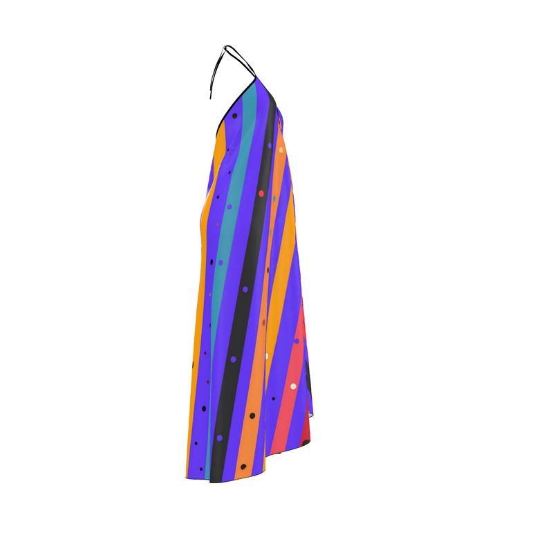 Electric Fusion Halterneck Backless Dress | Solenriz - Rizzlly