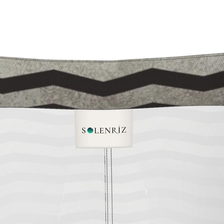 Chevron Denim Midi Skirt | Solenriz - Rizzlly
