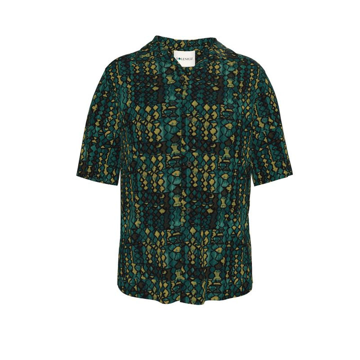 Men’s Deep Green & Ochre Botanical Riviera Shirt | Solenriz - Rizzlly