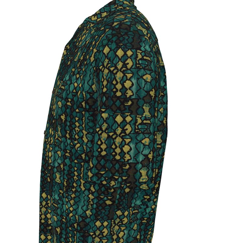 Men’s Deep Green & Ochre Botanical Riviera Shirt | Solenriz - Rizzlly