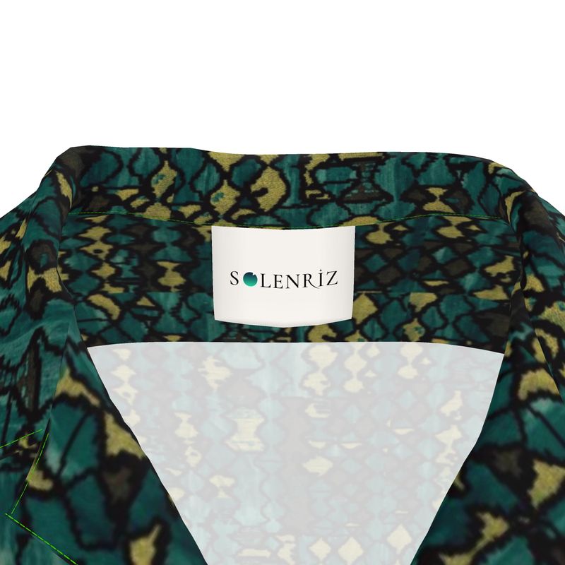 Men’s Deep Green & Ochre Botanical Riviera Shirt | Solenriz - Rizzlly