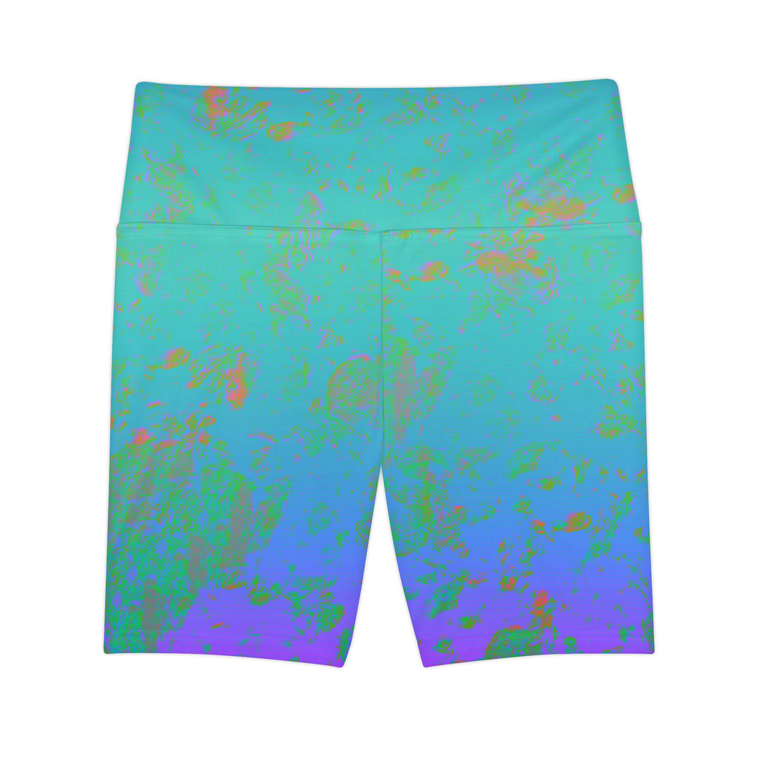Vibrant Mirage Teal Workout Shorts | Solenriz - Rizzlly