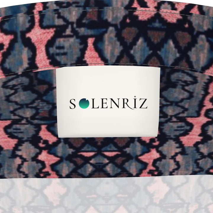 Men’s Navy & Coral Geometric Short-Sleeve Shirt | Solenriz