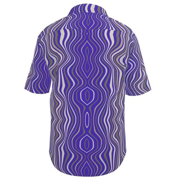 Men’s Purple Wave Short-Sleeve Shirt | Solenriz