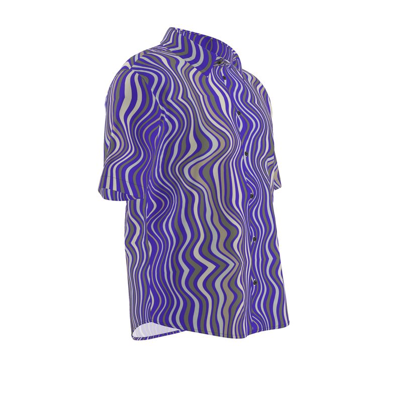 Men’s Purple Wave Short-Sleeve Shirt | Solenriz