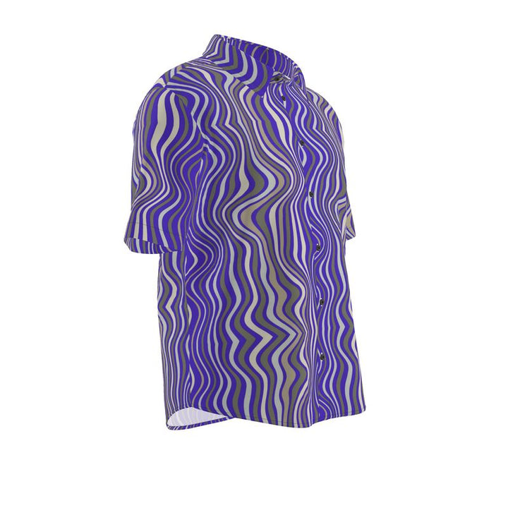Men’s Purple Wave Short-Sleeve Shirt | Solenriz