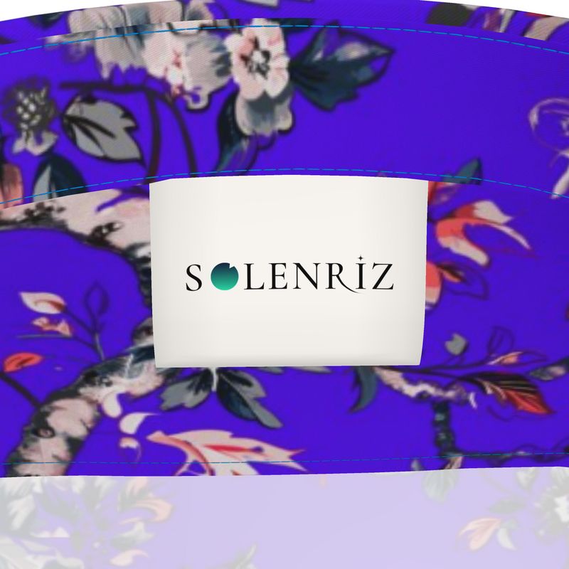 Men’s Purple Botanical Print Short-Sleeve Shirt | Solenriz