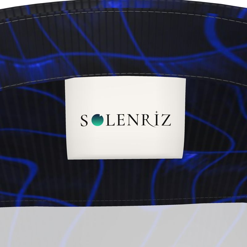 Men’s Deep Blue Abstract Wave Print Short-Sleeve Shirt | Solenriz - Rizzlly