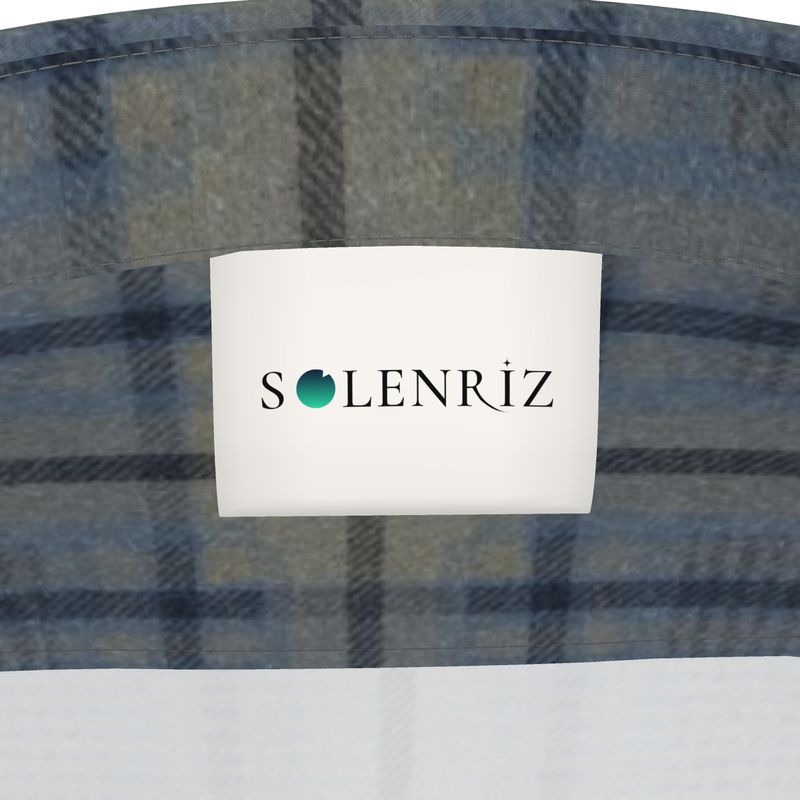 Men’s Blue & Sand Check Short-Sleeve Shirt | Solenriz - Rizzlly