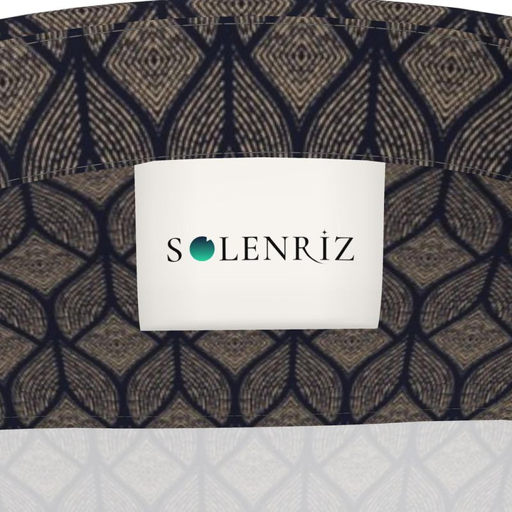 Men’s Taupe & Navy Geometric Short-Sleeve Shirt | Solenriz - Rizzlly