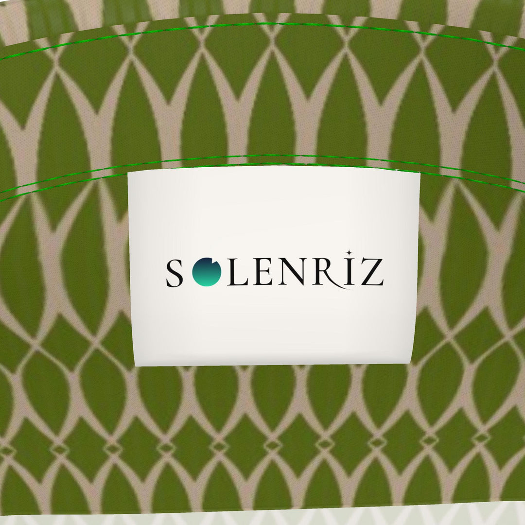 Men’s Olive Green Geometric Short-Sleeve Shirt | Solenriz - Rizzlly