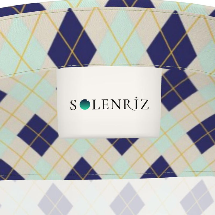 Men’s Navy & Mint Argyle Short-Sleeve Shirt | Solenriz - Rizzlly