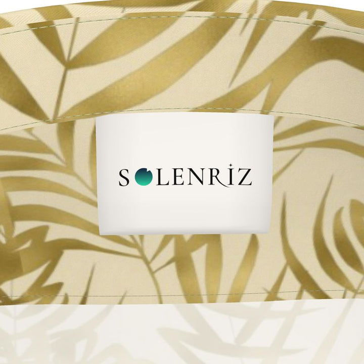Men’s Sand Beige Palm Leaf Short-Sleeve Shirt | Solenriz - Rizzlly