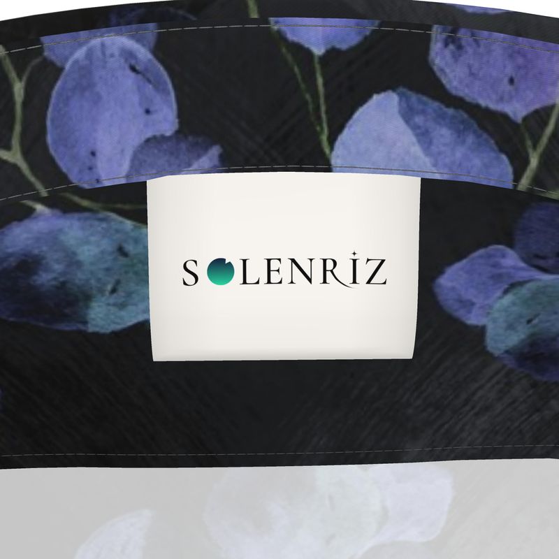 Men’s Charcoal & Blue Botanical Short-Sleeve Shirt | Solenriz - Rizzlly