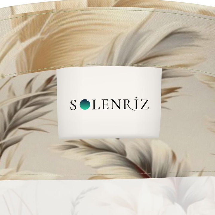 Men’s Beige Pampas Grass Short-Sleeve Shirt | Solenriz - Rizzlly