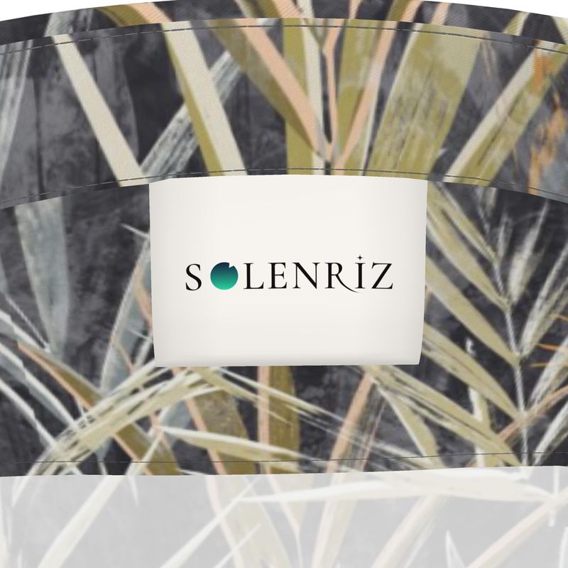 Men’s Charcoal & Sand Palm Leaf Short-Sleeve Shirt | Solenriz - Rizzlly