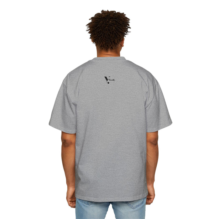Men's Heavy Oversized Tee - Skull & Floral Design T-Shirt - Rizzlly