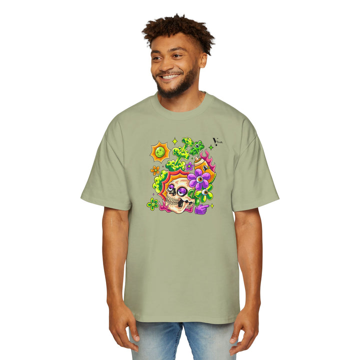 Skull & Floral Oversized Tee