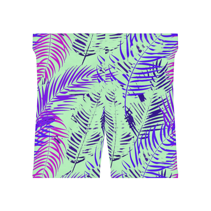 Tropical Aqua Vibe Biker Shorts | Solenriz - Rizzlly