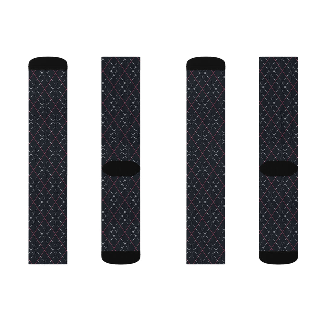 Charcoal Grey Tartan Socks | Solenriz - Rizzlly