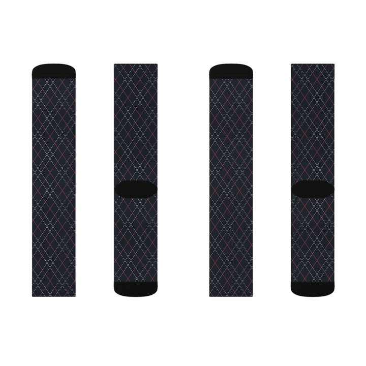 Charcoal Grey Tartan Socks | Solenriz - Rizzlly