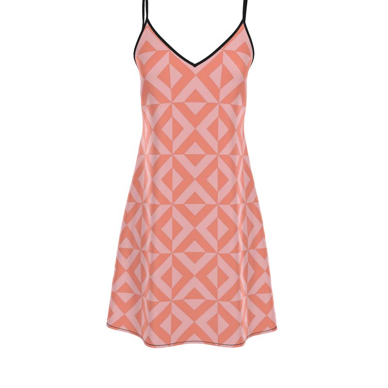 Pink Slip Dress Midi | Solenriz - Rizzlly