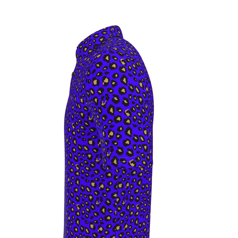 Blue Leopard Polo – Men