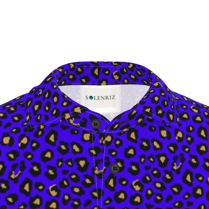 Blue Leopard Polo – Men