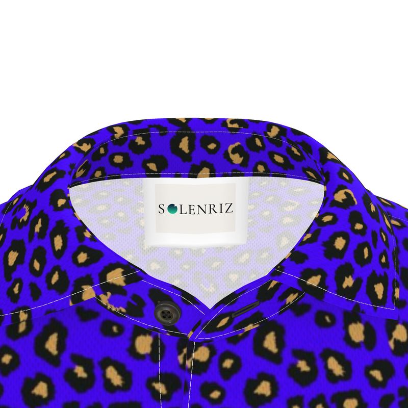 Blue Leopard Polo – Men