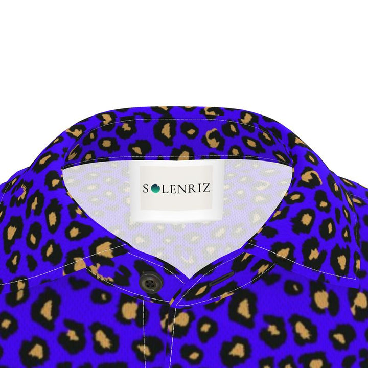 Blue Leopard Polo – Men