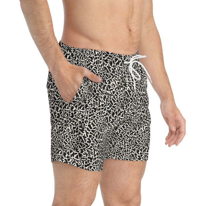 Black & Cream  Swim Trunks - Rizzlly