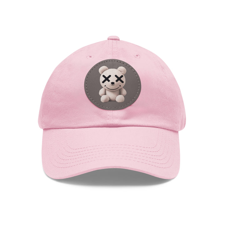 Dad Hat - Teddy Bear Leather Patch Embroidered Cap - Rizzlly