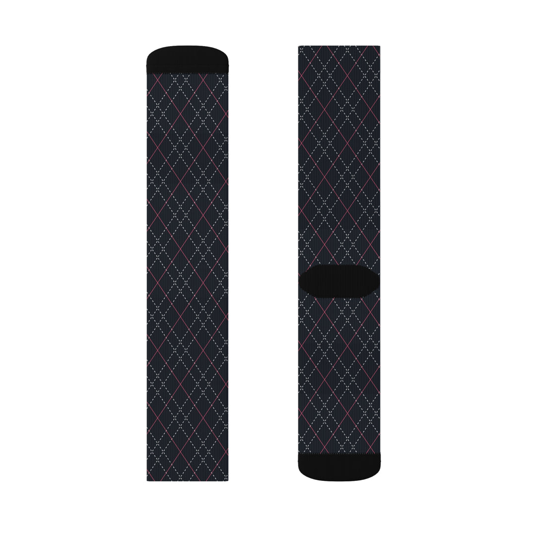 Charcoal Grey Tartan Socks | Solenriz - Rizzlly