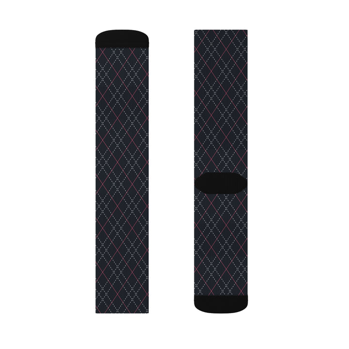 Charcoal Grey Tartan Socks | Solenriz - Rizzlly